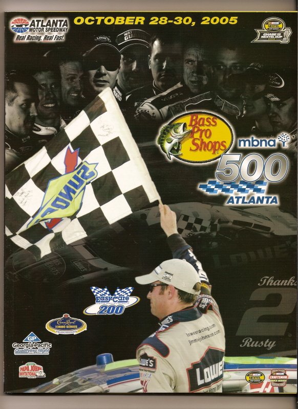 Thumbnail of 2005 Bass Pro Shops 500 Program Carl Edwards win Nascar
