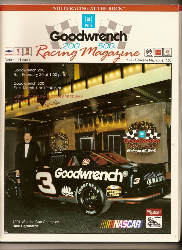 Thumbnail of 1992 Goodwrench 500 Nascar Program Bill Elliott win