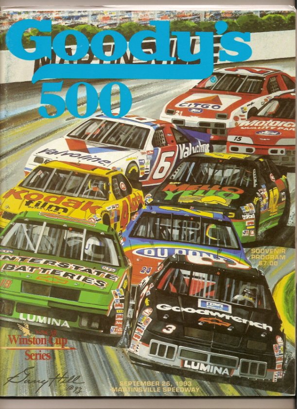 Thumbnail of 1993 Goodys 500 Program Ernie Irvan Win VA Nascar