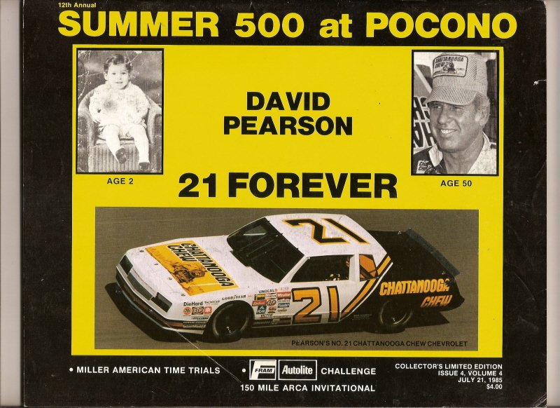 Thumbnail of 1985 Summer 500 Program Bill Elliott win Nascar