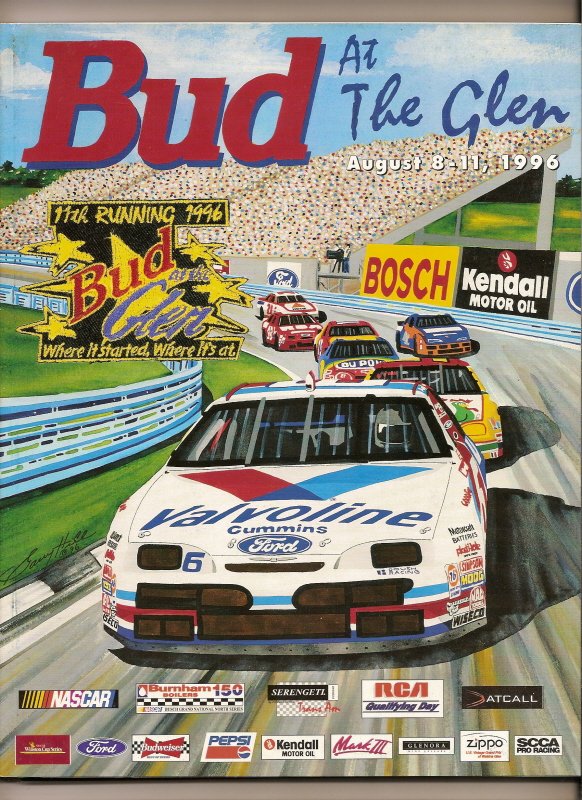 Thumbnail of 1996 Bud At The Glen Program Geoffrey Bodine win Nascar