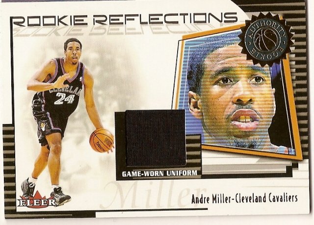 Thumbnail of 2000 Fleer Rookie Reflections Andre miller Game Used Card
