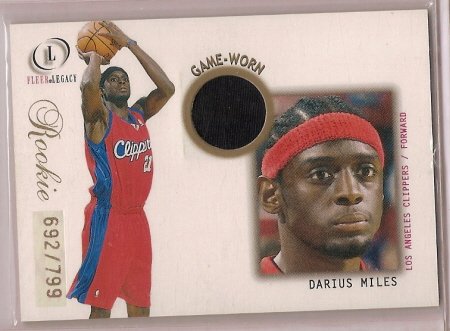 Thumbnail of Game Used Card Fleer Legacy Rookie 692/799 darius Miles