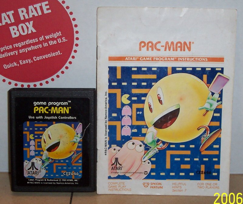 Thumbnail of ATARI 2600 PAC MAN vintage game w/ manual cartridge
