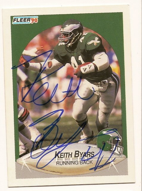 Thumbnail of keith byars Autographed Football Card Signed Eagles