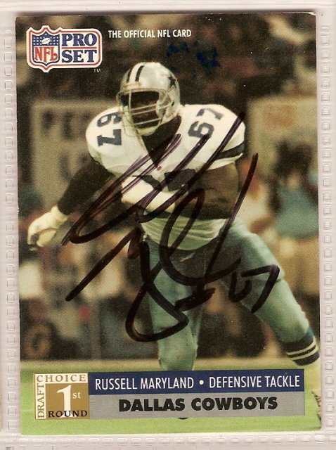 Thumbnail of russell maryland Autographed Football Card Signed Cowboys