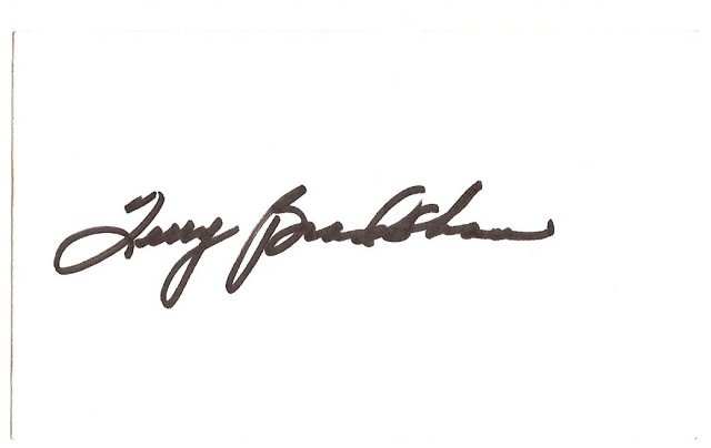Thumbnail of Terry Bradshaw Autographed 3x5 Index Card Football Signed Steelers