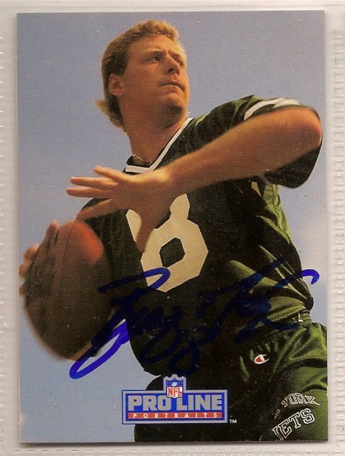 Thumbnail of brownning nagel Autographed Football Card Signed Jets