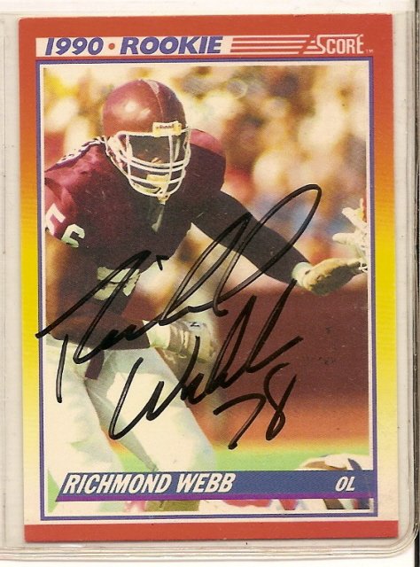 Thumbnail of richmond webb Autographed Football Card Signed Dolphins