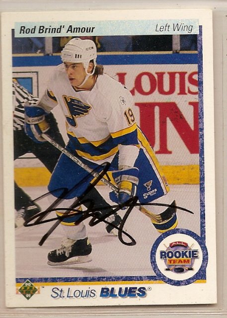 Thumbnail of rod brind amour Autographed Signed Hockey Card Flyers Hurricanes