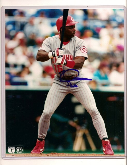 Thumbnail of reggie sanders Autographed 8x10 Photo Signed Reds