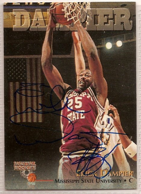 Thumbnail of erick Dampier Autographed basketball Card Signed Mavericks Warriors