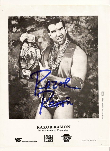 Thumbnail of razor ramon Autographed Promo Photo wwf wcw wwe awa Scott Hall