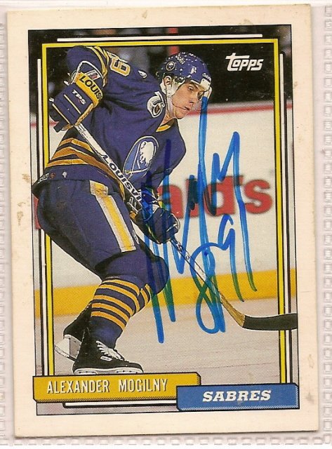Thumbnail of alexander mogilny Autographed Hockey Card Signed Sabers CANUCKS