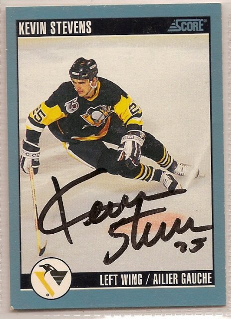 Thumbnail of kevin stevens Autographed Hockey Card Signed Penguins Rangers