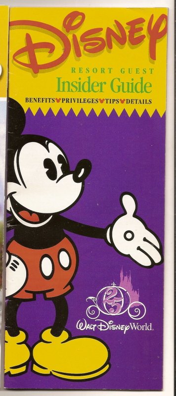 Thumbnail of walt disney world resort guest insider brochure guide Vintage