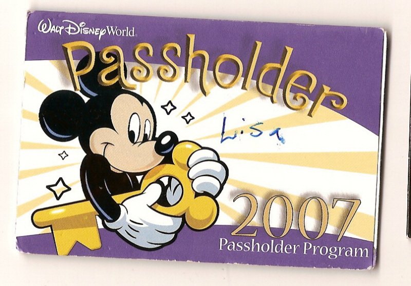 Thumbnail of walt disney world ticket pass holder #2 2007