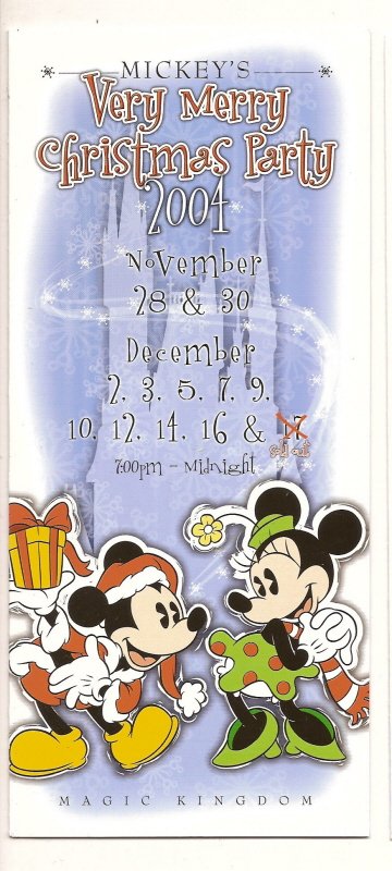 Thumbnail of 2004 walt disney world Mickey's very Merry Christmas Party brochure