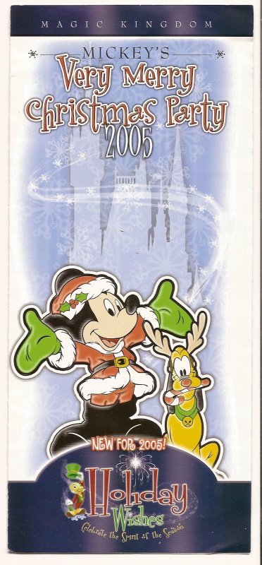 Thumbnail of 2005 walt disney world Mickey's very Merry Christmas Party brochure