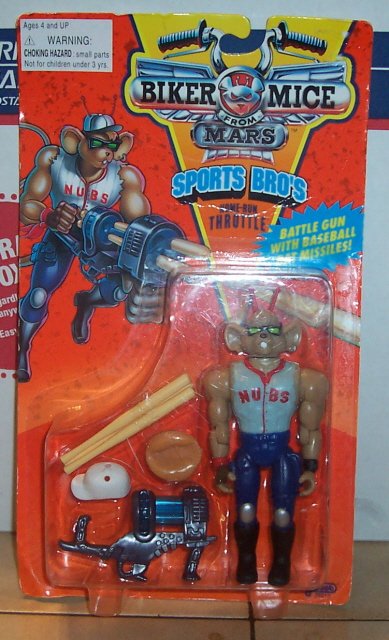Thumbnail of 1993 Galoob Biker Mice From Mars Sports Bro's Throttle Figure MOC
