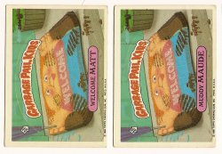 Thumbnail of GARBAGE PAIL KIDS Cards 6th SERIES 244 a & b Welcome Matt Muddy Maude