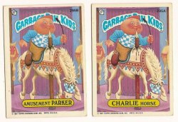 Thumbnail of GARBAGE PAIL KIDS Cards 8th SERIES 295 a & b Amusement Parker Charlie Horse