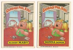 Thumbnail of GARBAGE PAIL KIDS Cards 8th SERIES 298 a & b Bloody mary Donna Donor