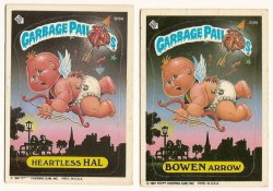 Thumbnail of GARBAGE PAIL KIDS Cards 8th SERIES 309 a & b Heartless Hal Bowen Arrow