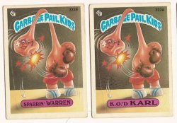 Thumbnail of GARBAGE PAIL KIDS Cards 8th SERIES 322 a & b Sparrin Warren KOD Karl