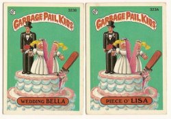 Thumbnail of GARBAGE PAIL KIDS Cards 8th SERIES 323 a & b Wedding Bella Piece o Lisa