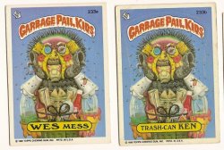 Thumbnail of GARBAGE PAIL KIDS Cards 6th SERIES 233 a & b Wes Mess Trash-Can Ken