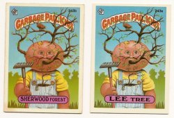Thumbnail of GARBAGE PAIL KIDS Cards 6th SERIES 243 a & b Lee Tree Sherwood Forest