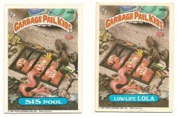Thumbnail of GARBAGE PAIL KIDS Cards 9th SERIES 366 a & b Low-Life Lola Sis Pool