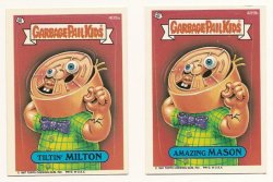 Thumbnail of GARBAGE PAIL KIDS Cards 10th SERIES 409 a & b Tiltin' Milton Amazing Mason