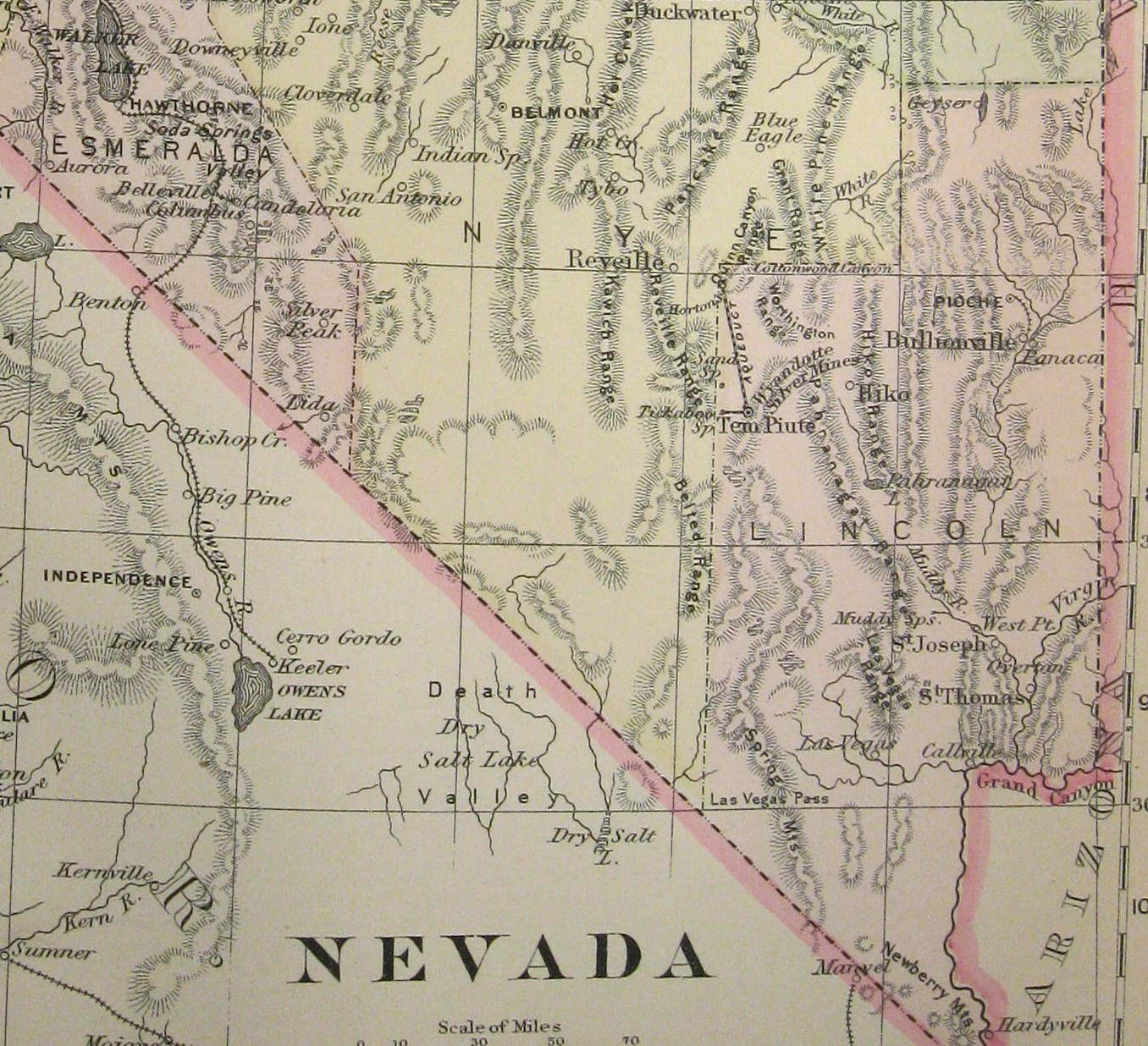 Image 1 of Johnson's  Map of Nevada -  Original (1897)