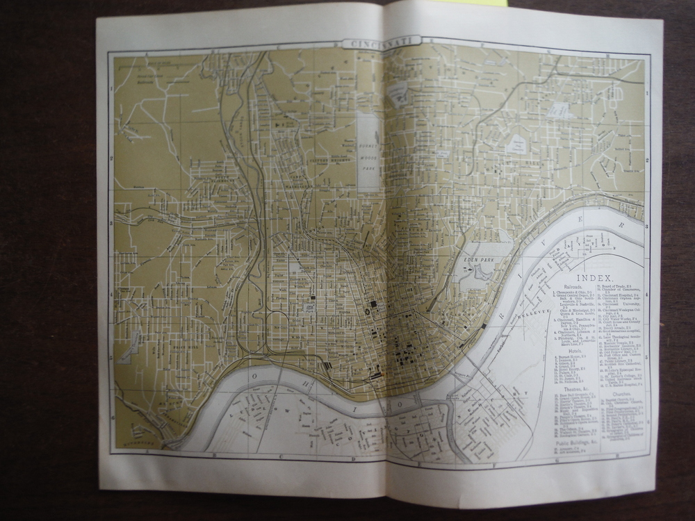 Johnson's Map of Cincinnati  (Ohio) -  Original (1895)