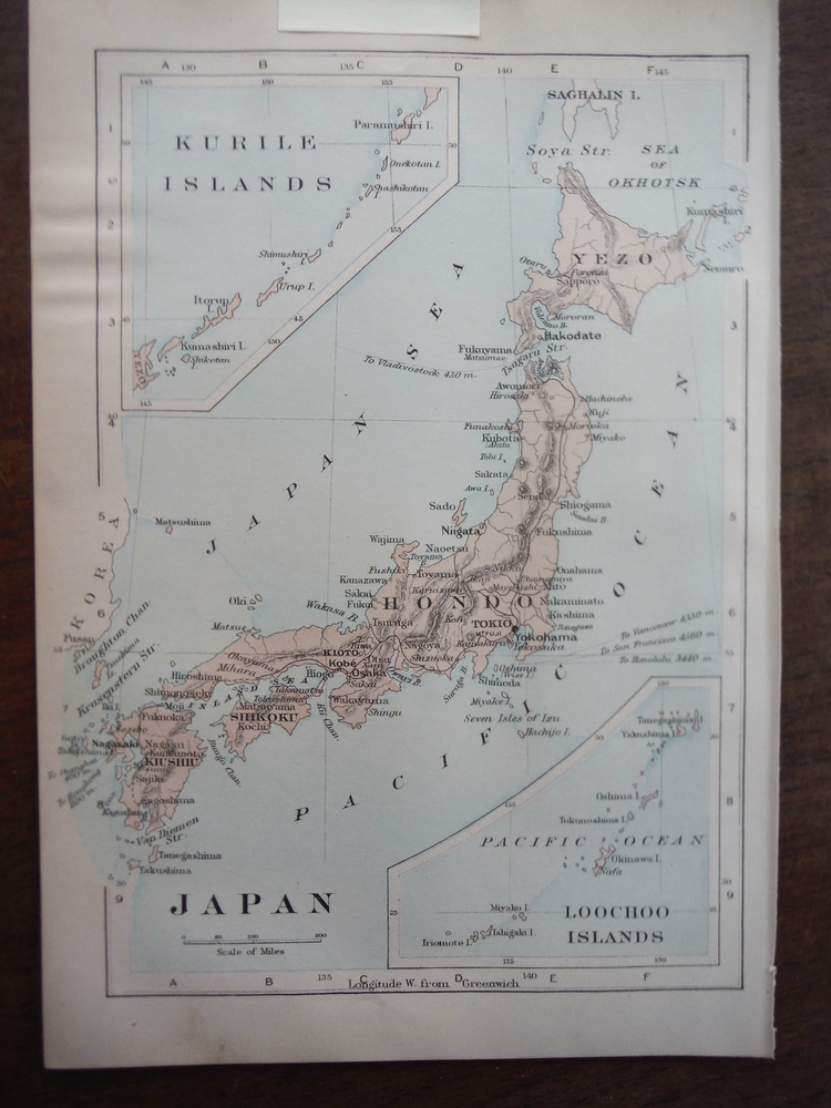 Johnson's  Map of Japan -  Original (1895)