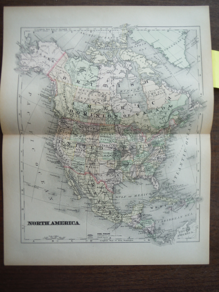 Image 0 of Universal Cyclopaedia and Atlas Map of North America -  Original (1902)