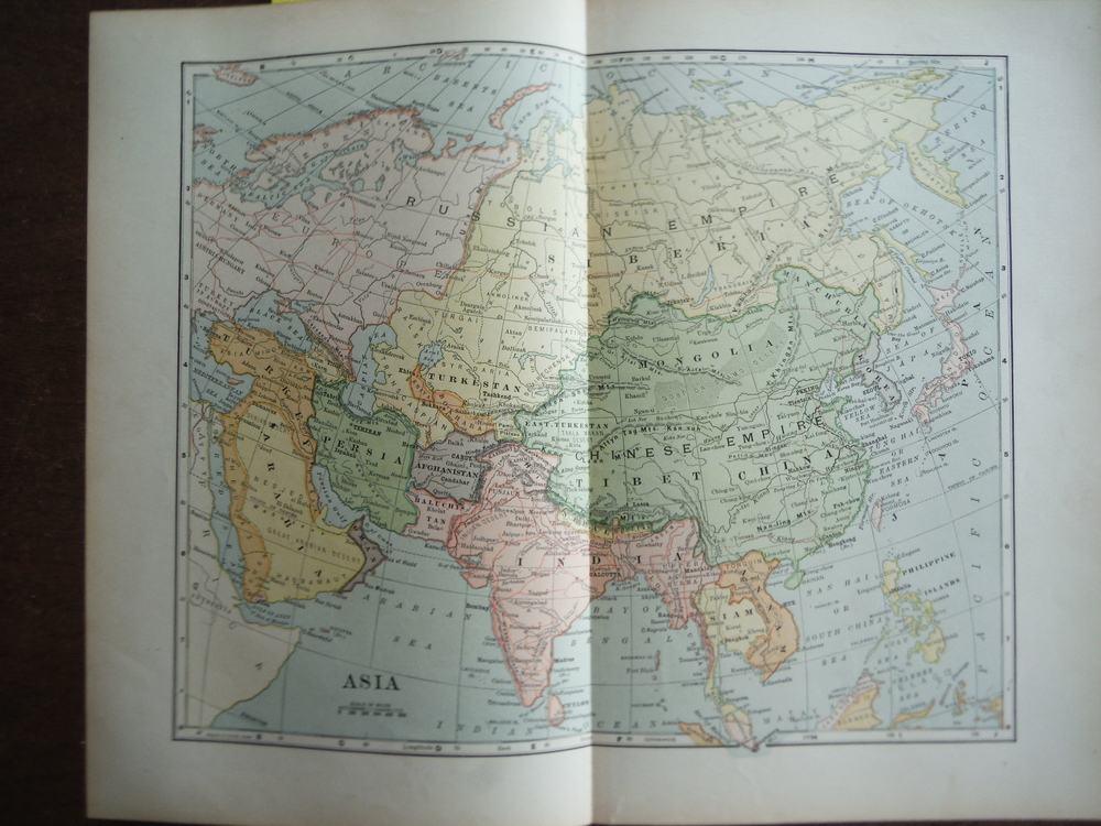 Universal Cyclopaedia and Atlas Map of Asia-  Original (1902)