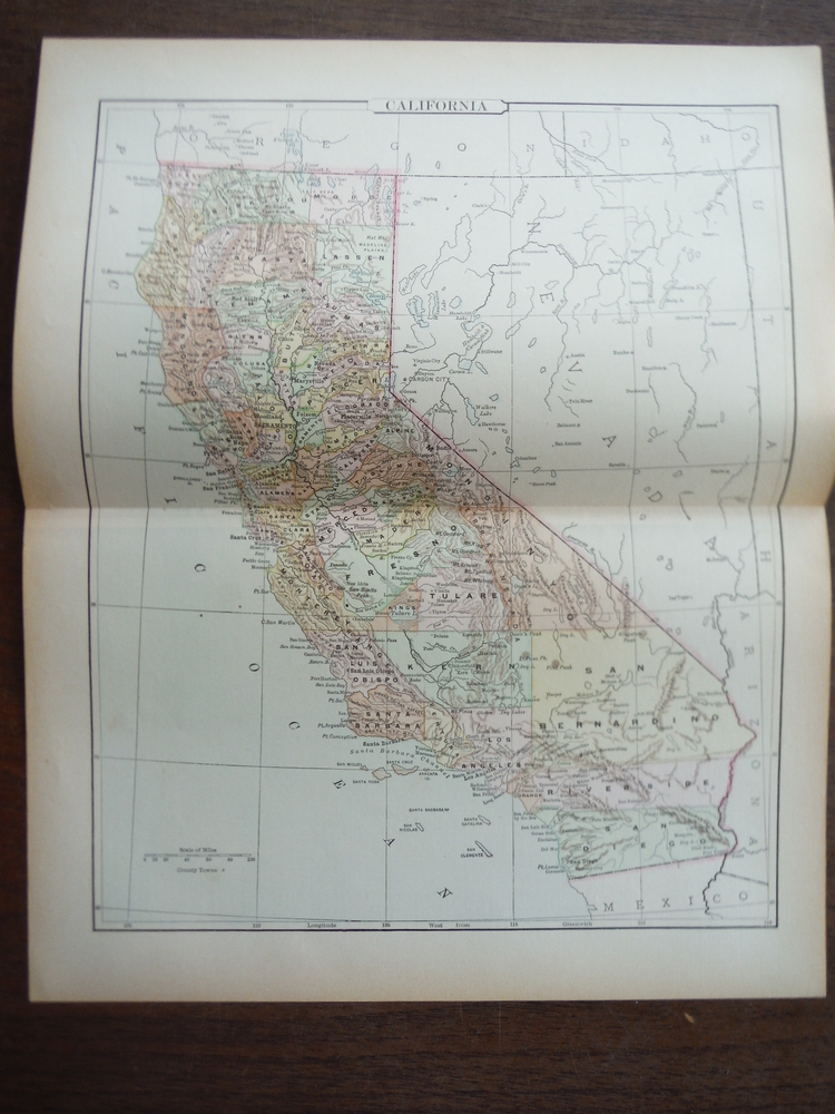 Universal Cyclopaedia and Atlas Map of California  Original (1902)