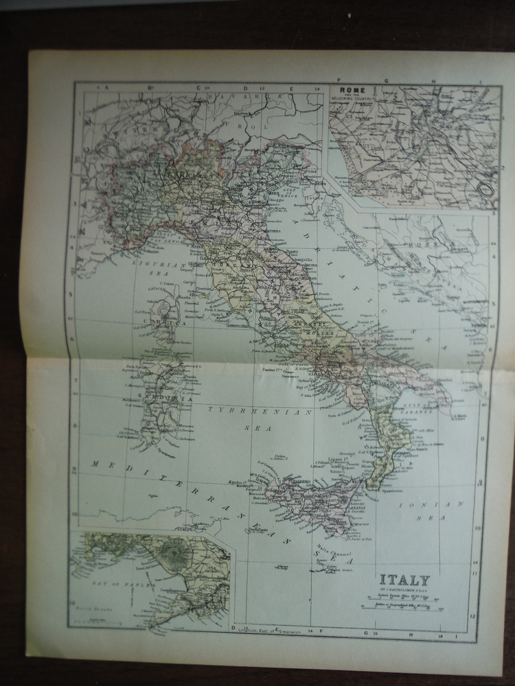 Universal Cyclopaedia and Atlas Map of Italy-  Original (1902)