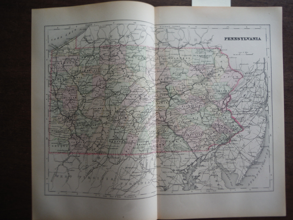 Universal Cyclopaedia and Atlas Map of Pennsylvania -  Original (1902)