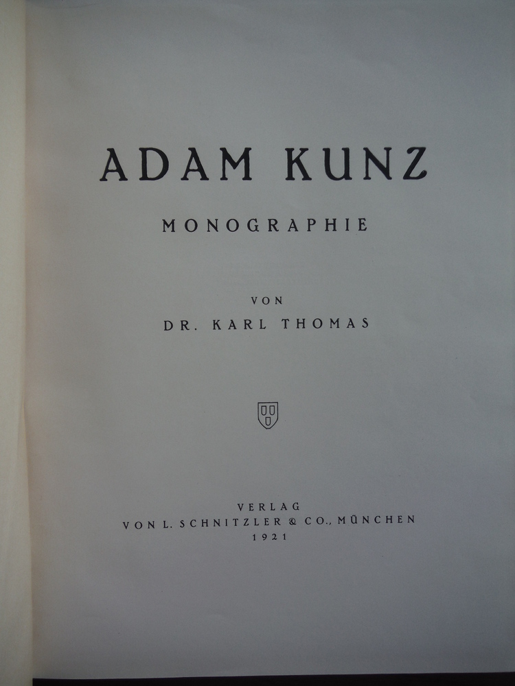 Image 1 of Adam Kunz: Monagraphie.