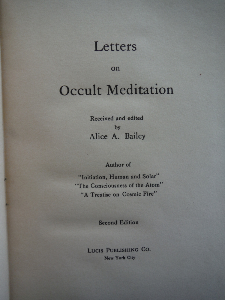 Image 1 of Letters on Occult Meditation (Second Edition)