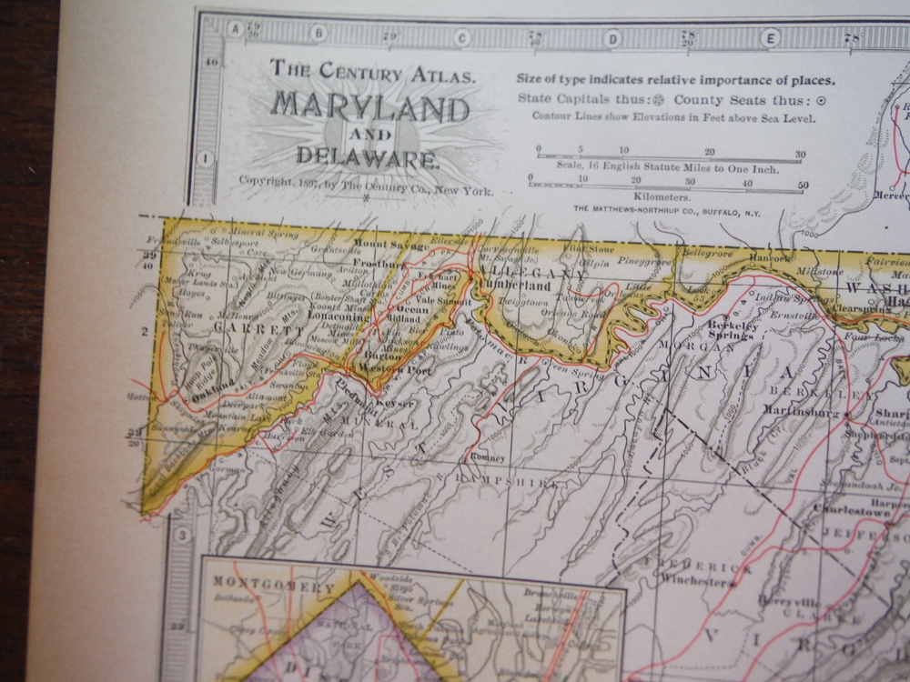 Image 1 of The Century Atlas  Map of Maryland, Delaware and District of Columbia (1897)