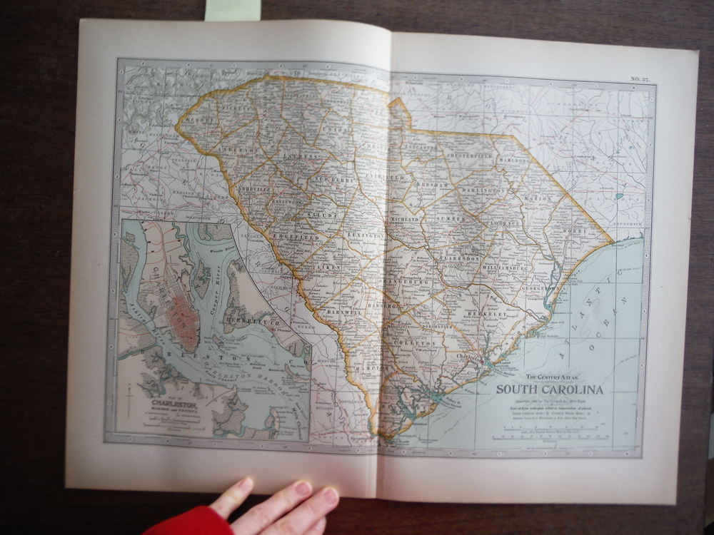 Image 0 of The Century Atlas  Map of South Carolina (1897)