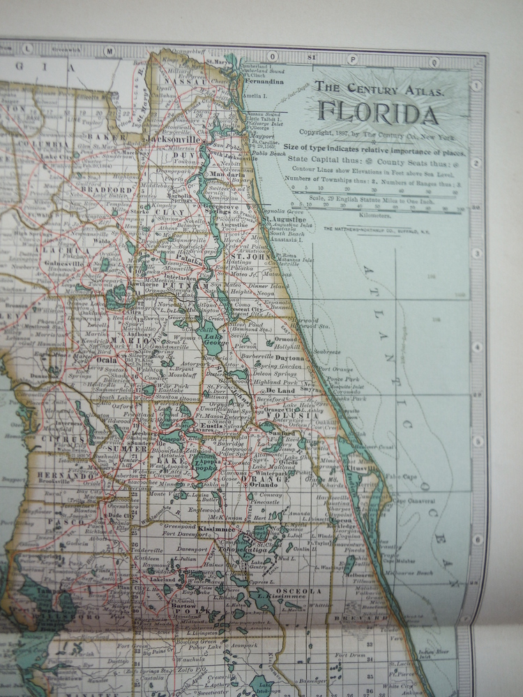 Image 1 of The Century Atlas  Map of Florida (1897)