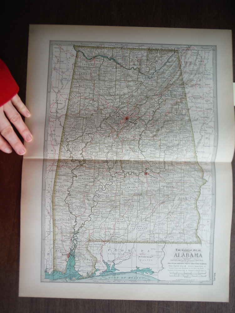 Image 0 of The Century Atlas  Map of Alabama (1897)