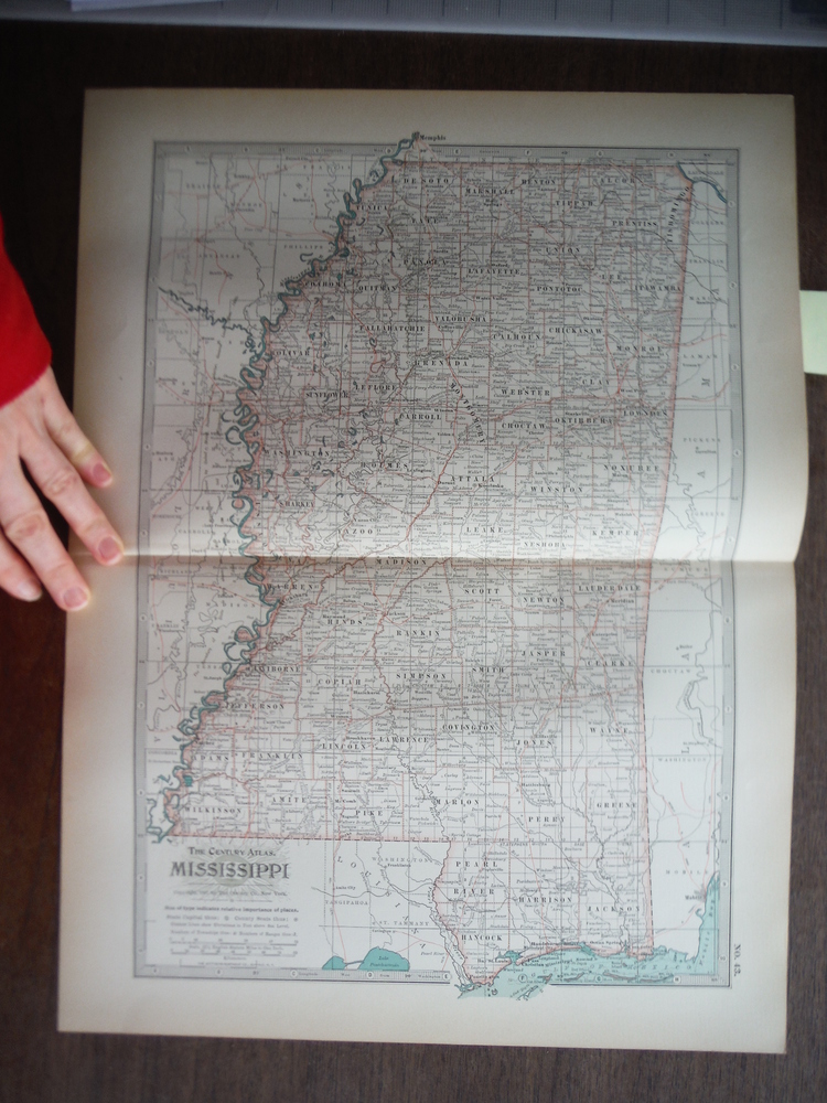 Image 0 of The Century Atlas  Map of Mississippi (1897)