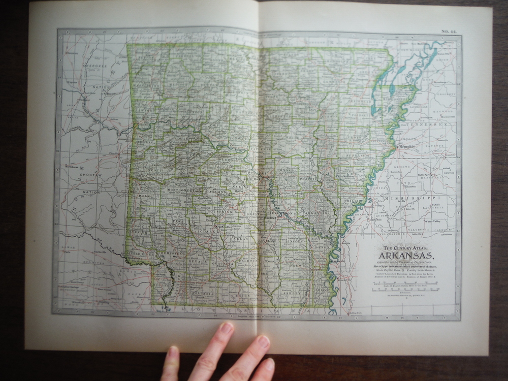 Image 0 of The Century Atlas  Map of Arkansas (1897)